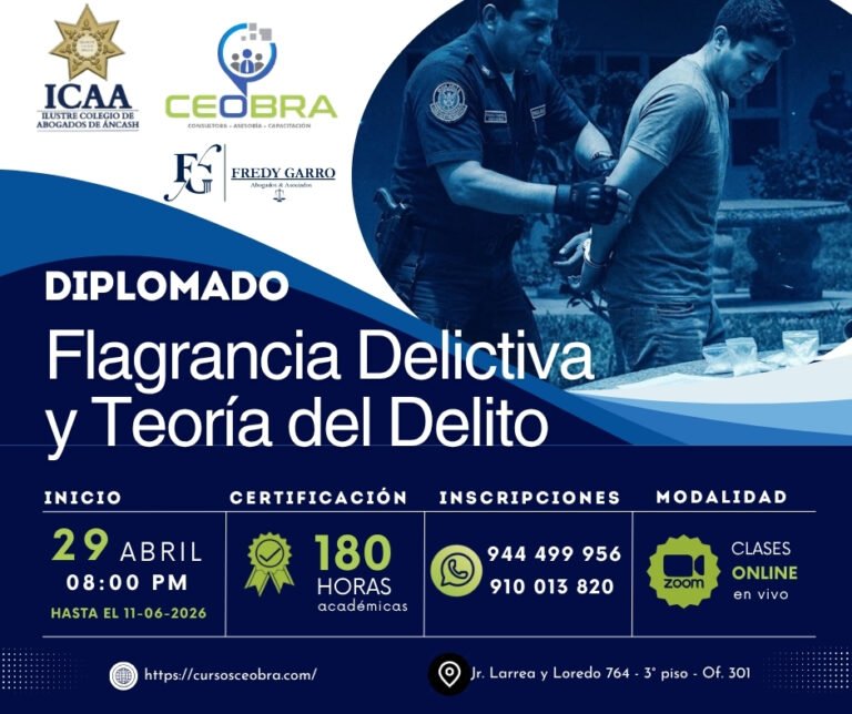 Diplomado de Especialización «Flagrancia Delictiva y Teoria del Delito