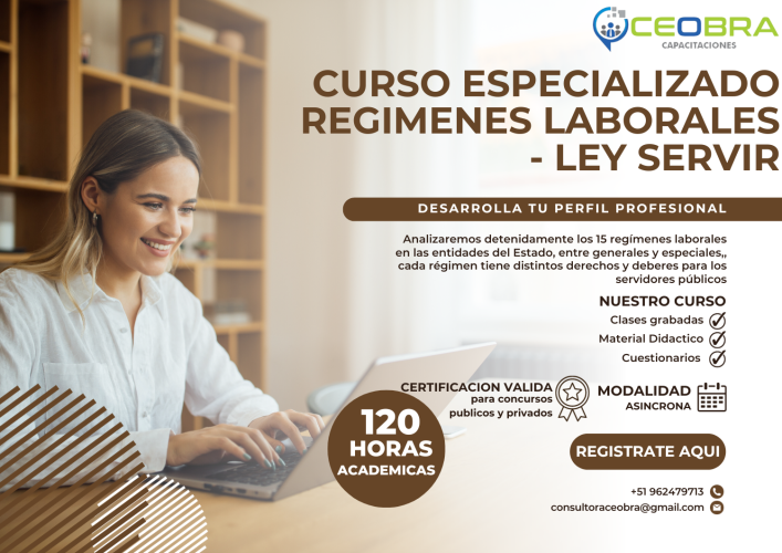 White and Brown Modern Online Course Flyer